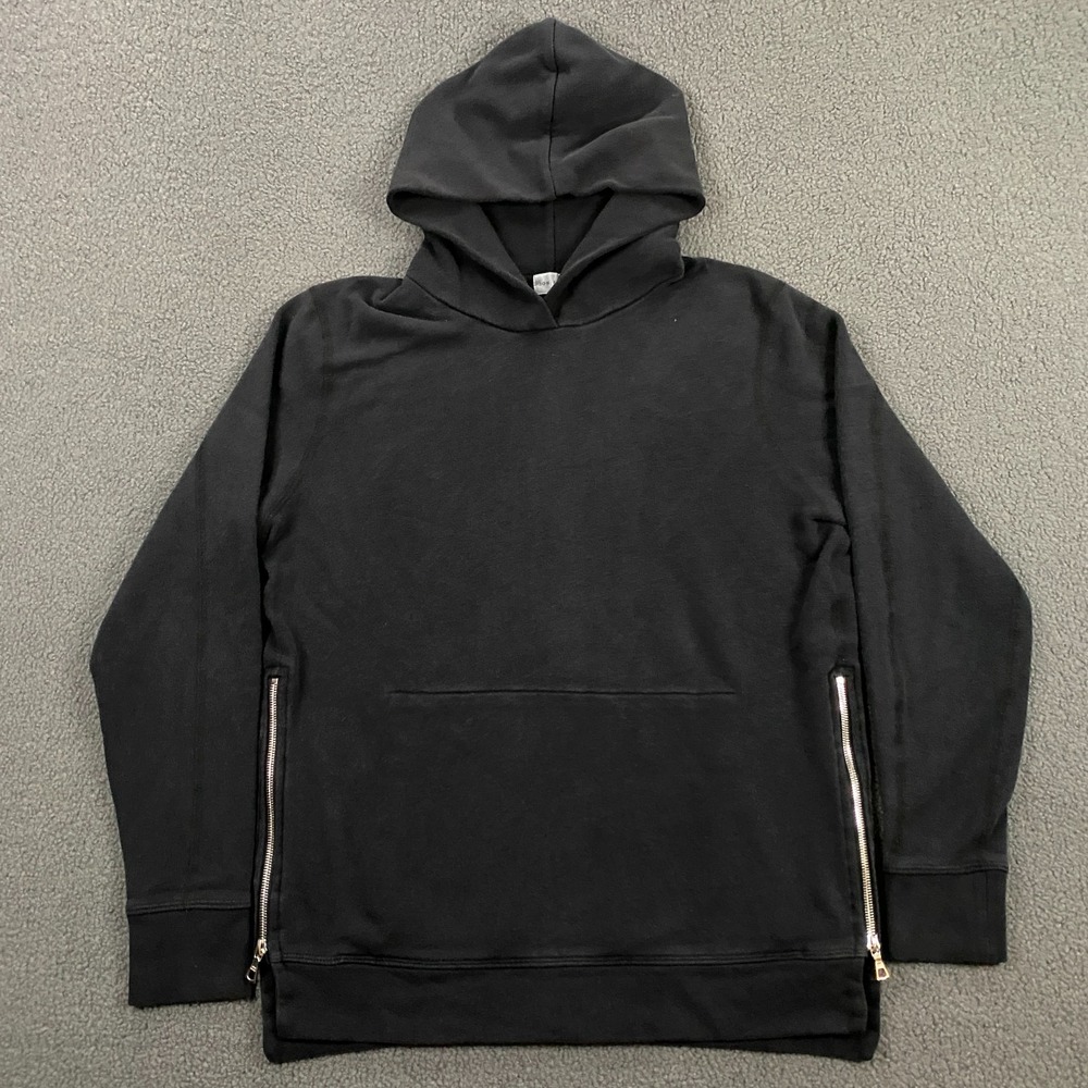 John Elliot Hoodie size 3,‎ Large French Terry Side Zip Pullover Black